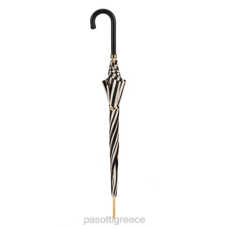 ομπρέλα | PASOTTI 460 21352-1 p - ασπρόμαυρη ριγέ ομπρέλα 2N6B8462 γυναίκες